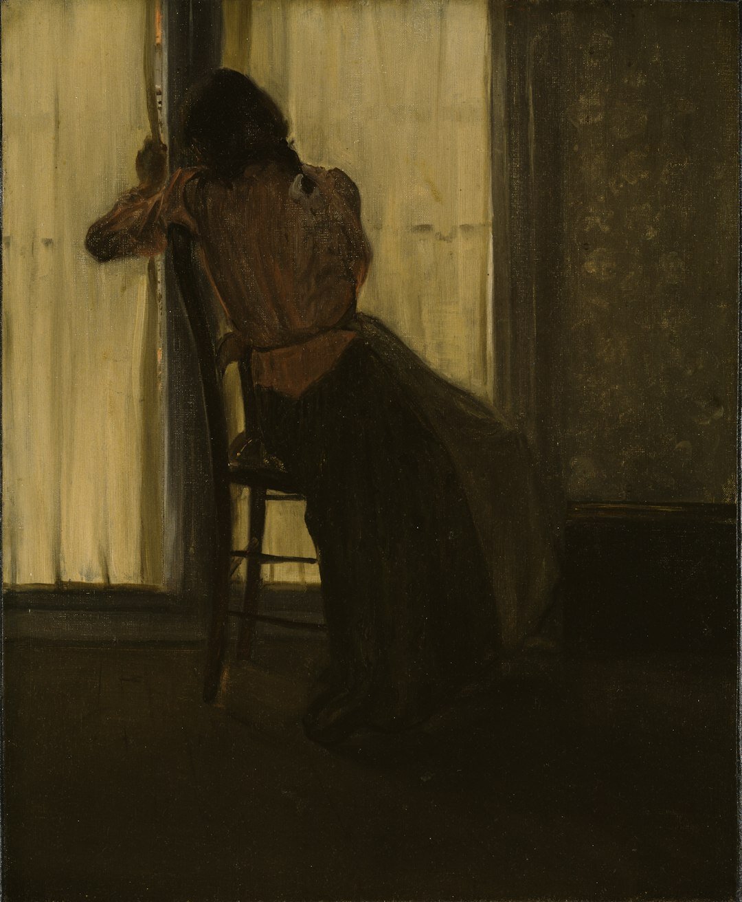 person reflecting in quiet room